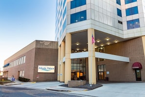 A building with a sign reading "Atlantic Palace."