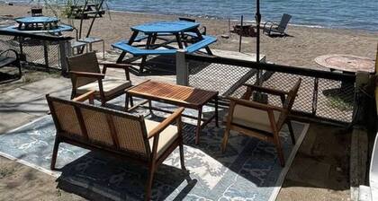 The Green Jelly Bean · Lakefront Tiny Home Cabin on the Beach