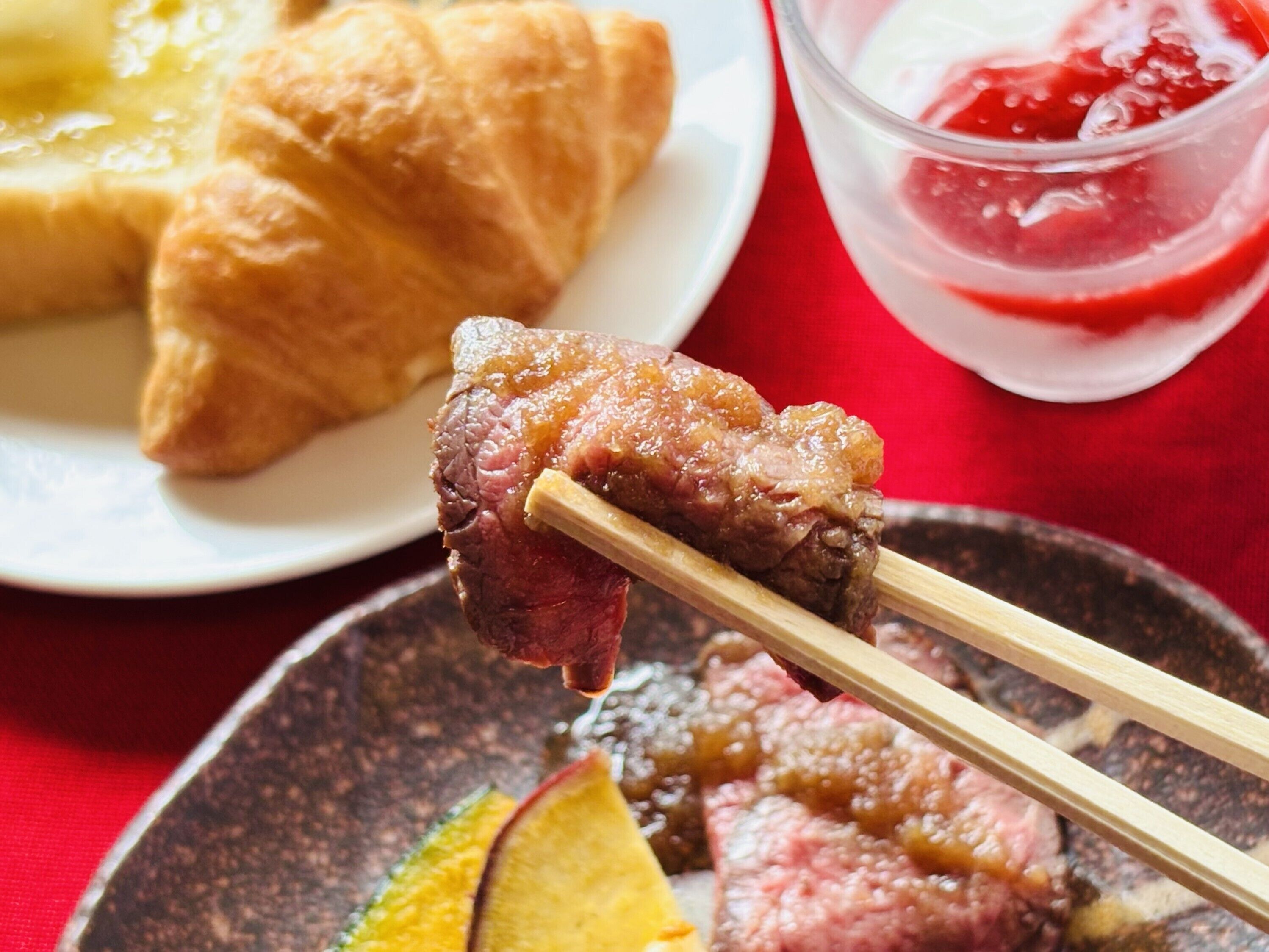 뷔페 아침 식사