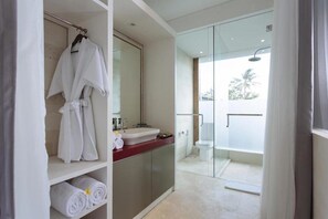Hair dryer, towels