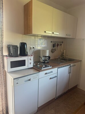 Fridge, microwave, stovetop, dishwasher