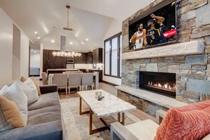 TV, fireplace, offices - The Park Ave Retreat | 4BR Steps to Town Lift (Park City)