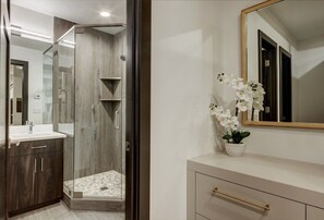 Bathtub, hair dryer, towels