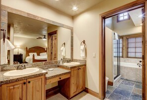 Bathtub, hair dryer, towels