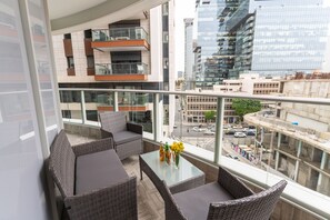 Apartment | Balcony - MAMAD - Sunlit Urban Escape with Balcony by Sea N Rent (Tel Aviv)