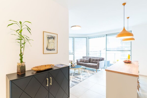 Interior - MAMAD - Sunlit Urban Escape with Balcony by Sea N Rent (Tel Aviv)