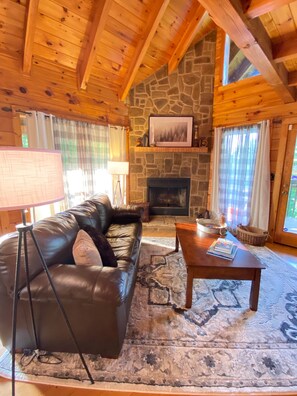 Smart TV, fireplace, video games, foosball