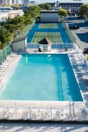 A heated pool