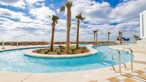 Indoor pool - New Complex!  Lazy River/Slide, 2BR, Beachfront!! (Orange Beach)