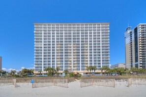 Exterior - Camelot By The Sea 1615 Updated 1 Bedroom Oceanfront Condo with Indoor/Outdoor Pools, Hot Tub, Lazy River (Myrtle Beach)