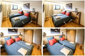 7 habitaciones, tabla de planchar con plancha y cuna de viaje