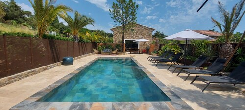SUPERB VILLA, very QUIET, 5min FROM THE SEA of the GULF of Saint Tropez 