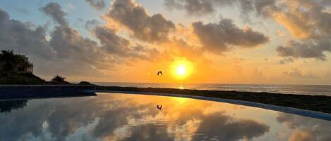 Outdoor pool, a heated pool