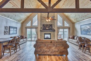 Smart TV, fireplace, video games