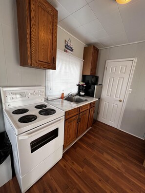 Kylskåp, mikrovågsugn, ugn och spishäll