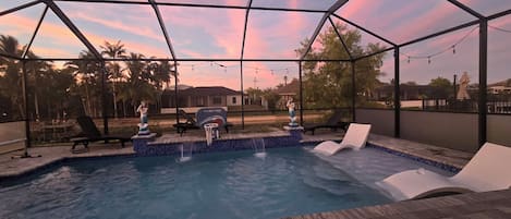 Outdoor pool, a heated pool