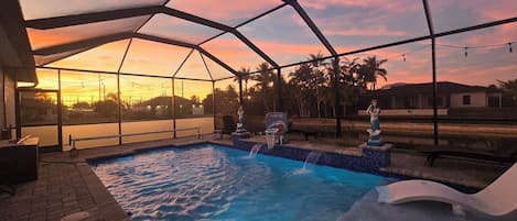 Outdoor pool, a heated pool