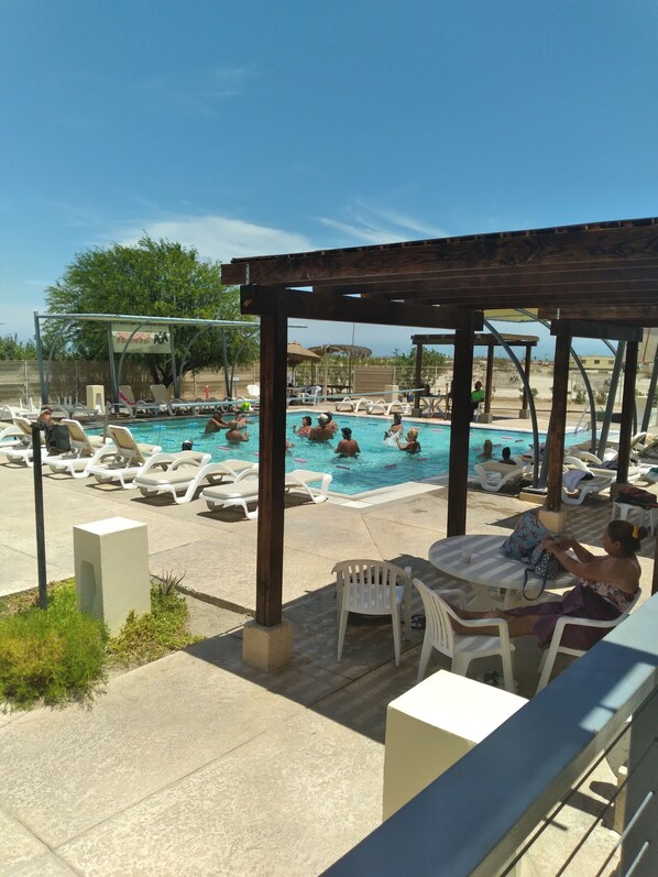 Outdoor pool, a heated pool