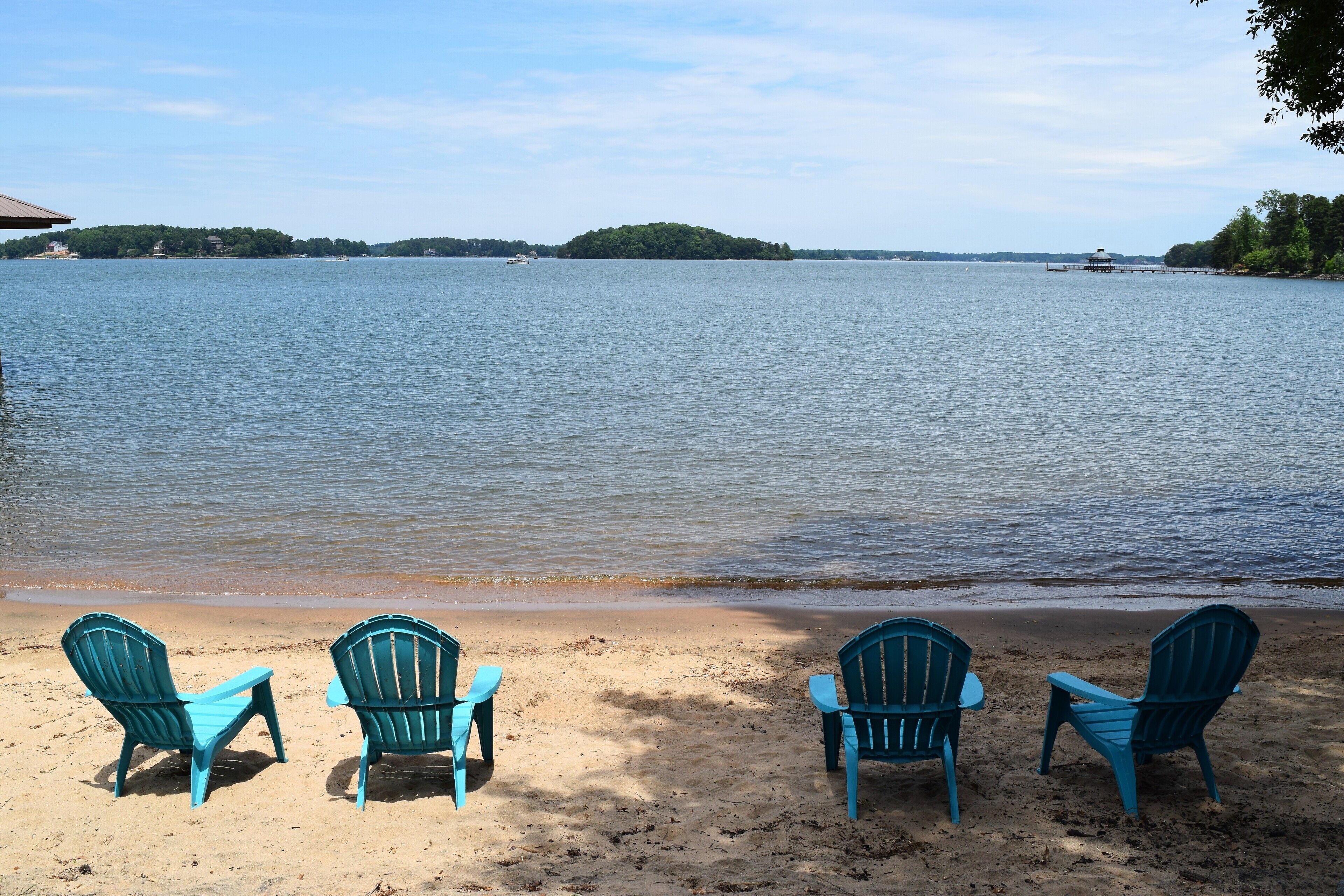 Lakefront with Spectacular Views & Sandy "Kid Friendly" Beach in best location.