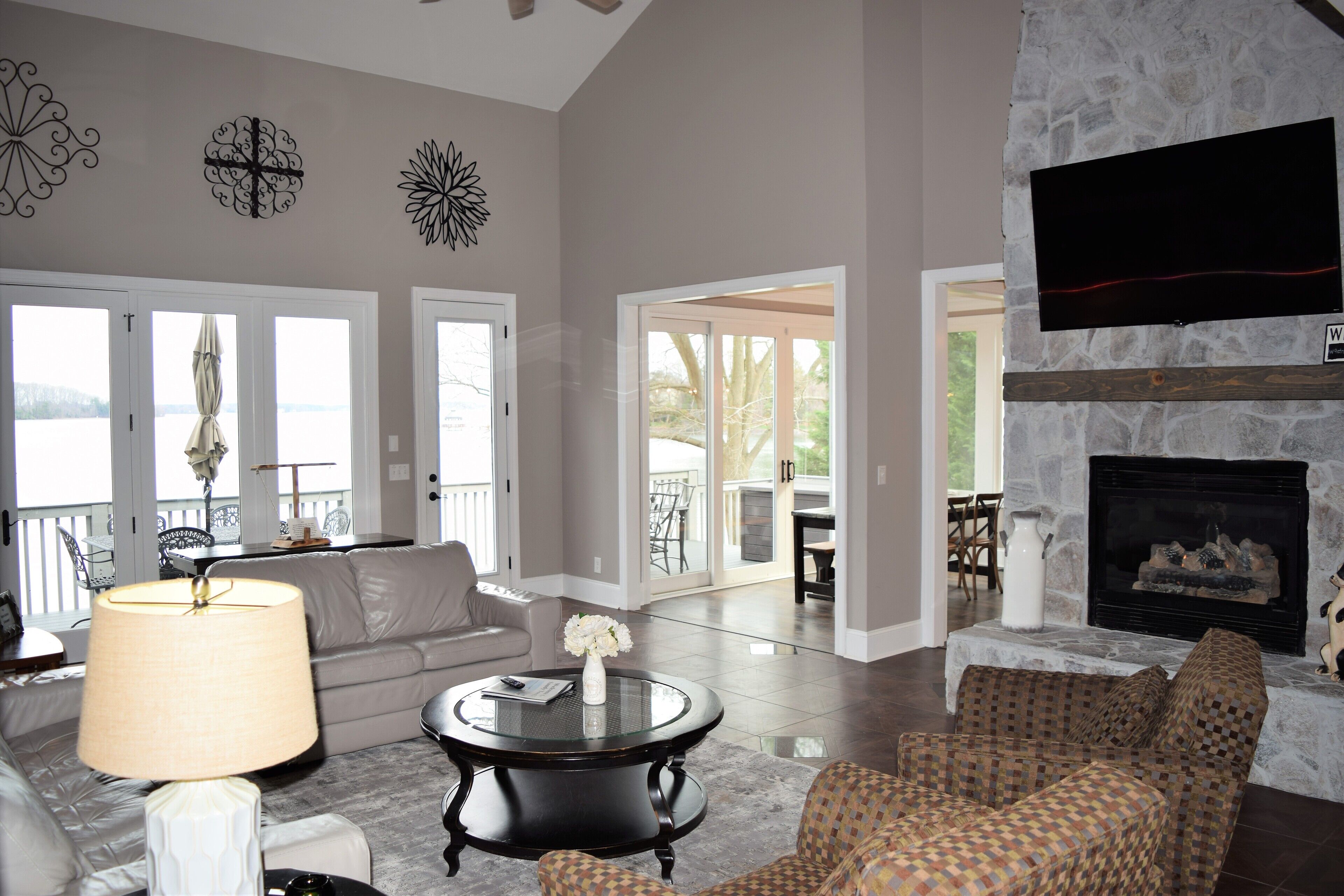 Lakefront with Spectacular Views & Sandy "Kid Friendly" Beach in best location.