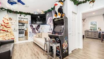 Smart TV, video games, books, stereo