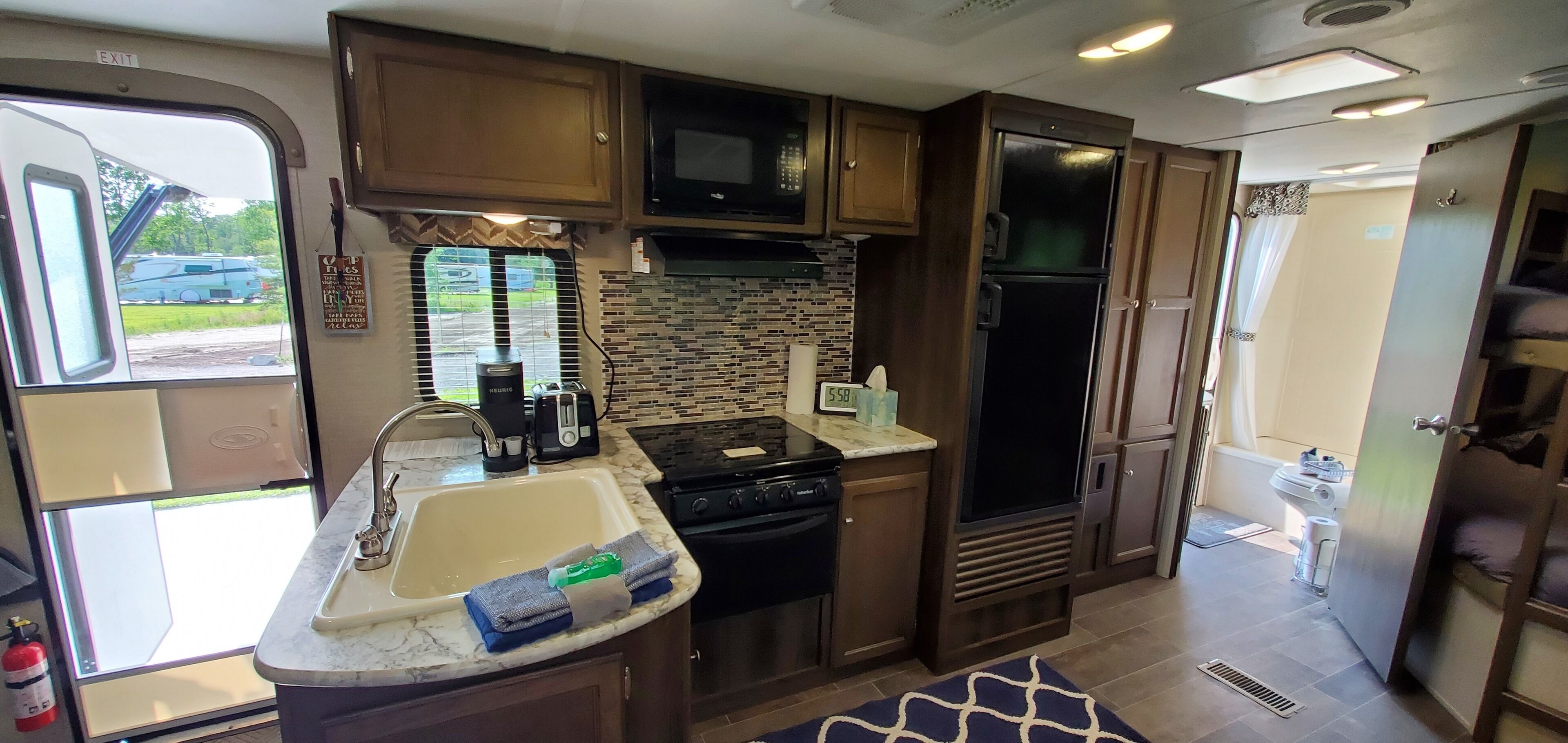 31' RV Travel Trailer Camper on site in South Haven Michigan