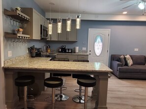 Microwave, oven, stovetop, dishwasher