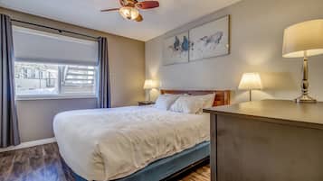 2 slaapkamers, een bureau, een strijkplank/strijkijzer, gratis wifi