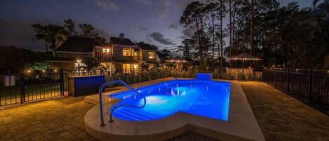 Outdoor pool, a heated pool