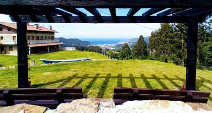 Rural apartment with sea views