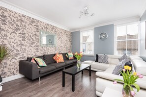 Apartment | Living room | 30-inch TV with digital channels - Private Garden Rooftop Terrace With hot tub (Pickering)