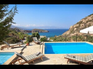 Villa, 2 Bedrooms, Private Pool, Ocean View | Exterior - Villa Ares With Private Pool and a Spectacular Seaview 150m From the Beach (Agios Nikolaos)