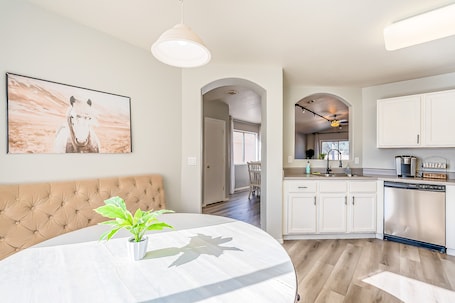 Interior. Three bed two bath, gas grill, king bed