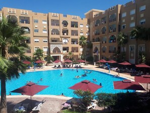 Outdoor pool - Luxury studio, Résidence Aqua Ressort Folla, Wifi, for 1 to 3 people (Chatt Mariem)