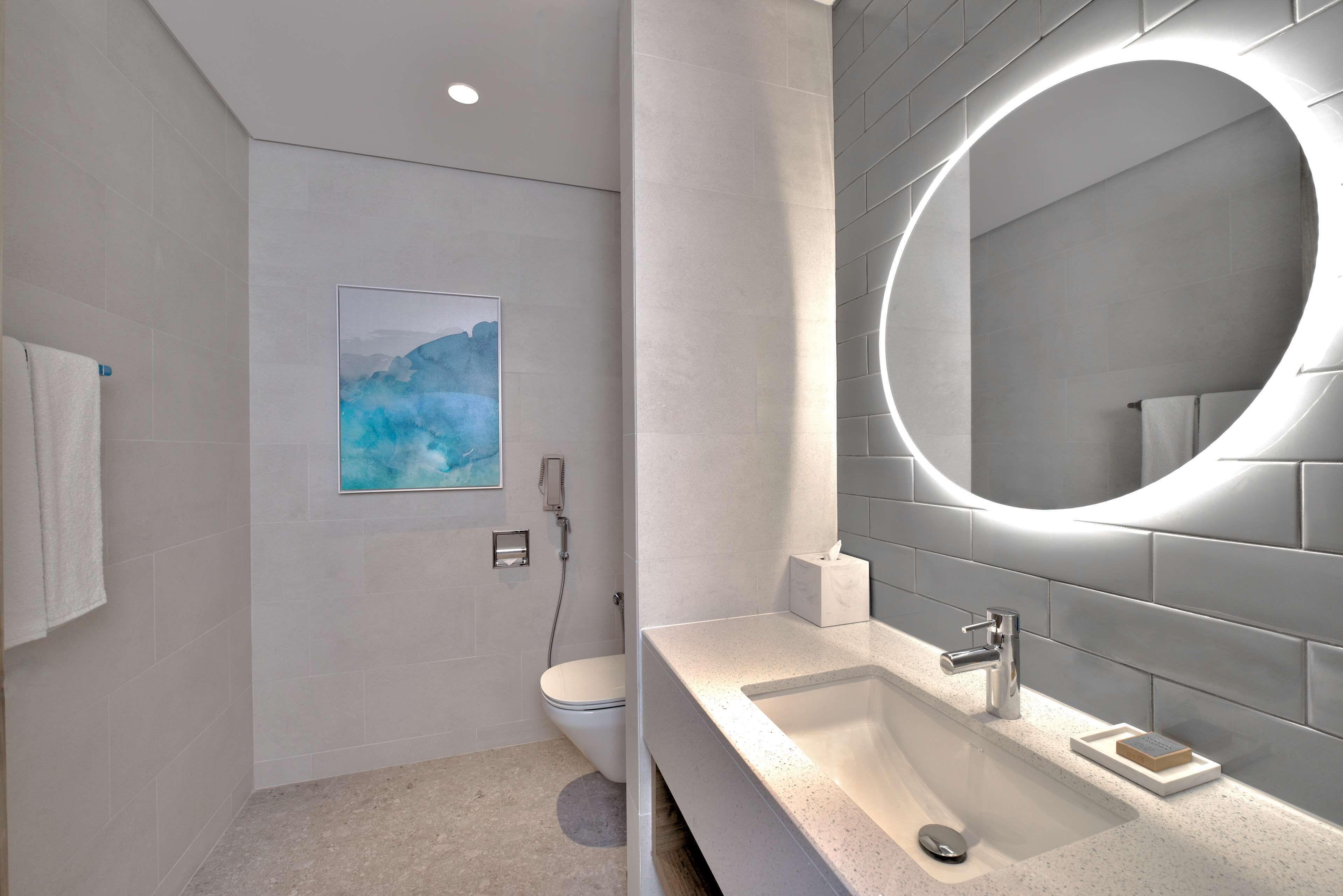 shower, free toiletries, hair dryer, bathrobes