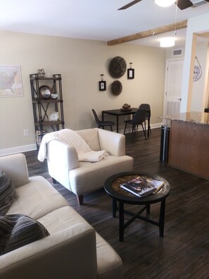 Smart TV, DVD player, books