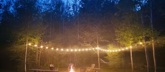 Secluded in the woods. No neighbors in sight.