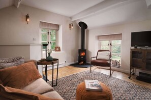 TV, fireplace, DVD player - Plum Guide - The Old Apple Store (Ilfracombe)