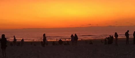 Vlak bij het strand