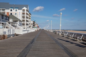 Beach nearby, sun loungers