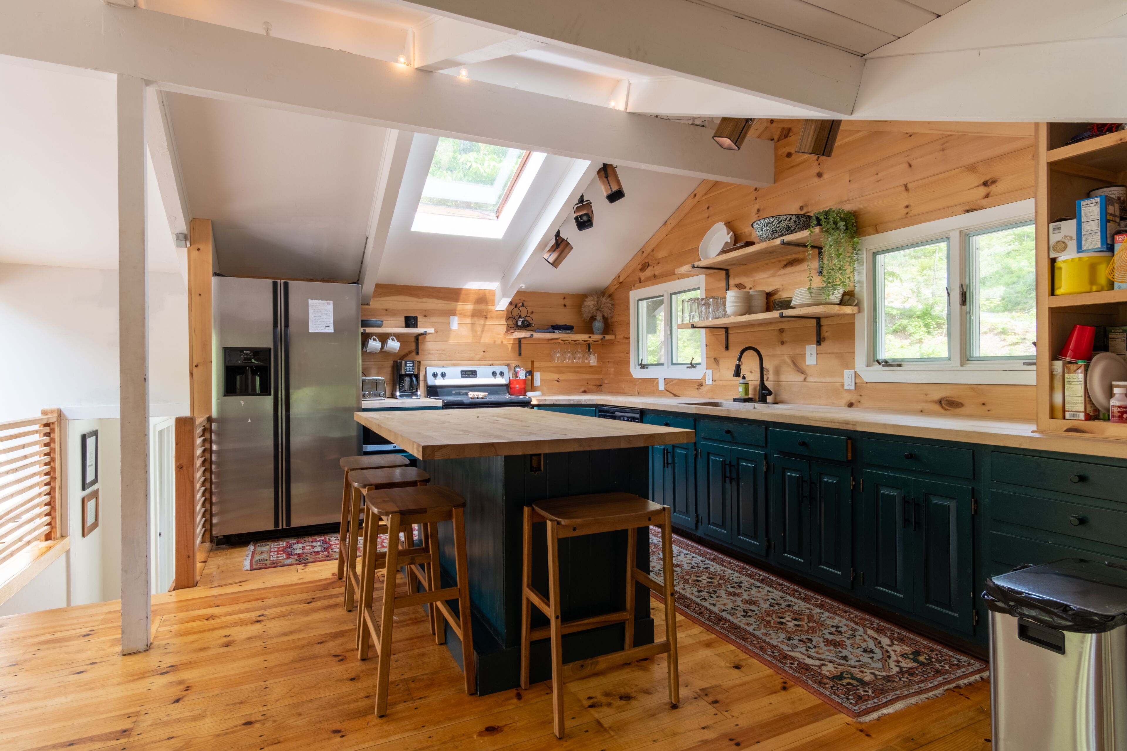 Modern waterfront home on the Saco river