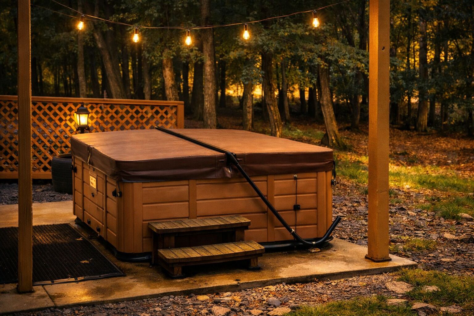 Outdoor spa tub