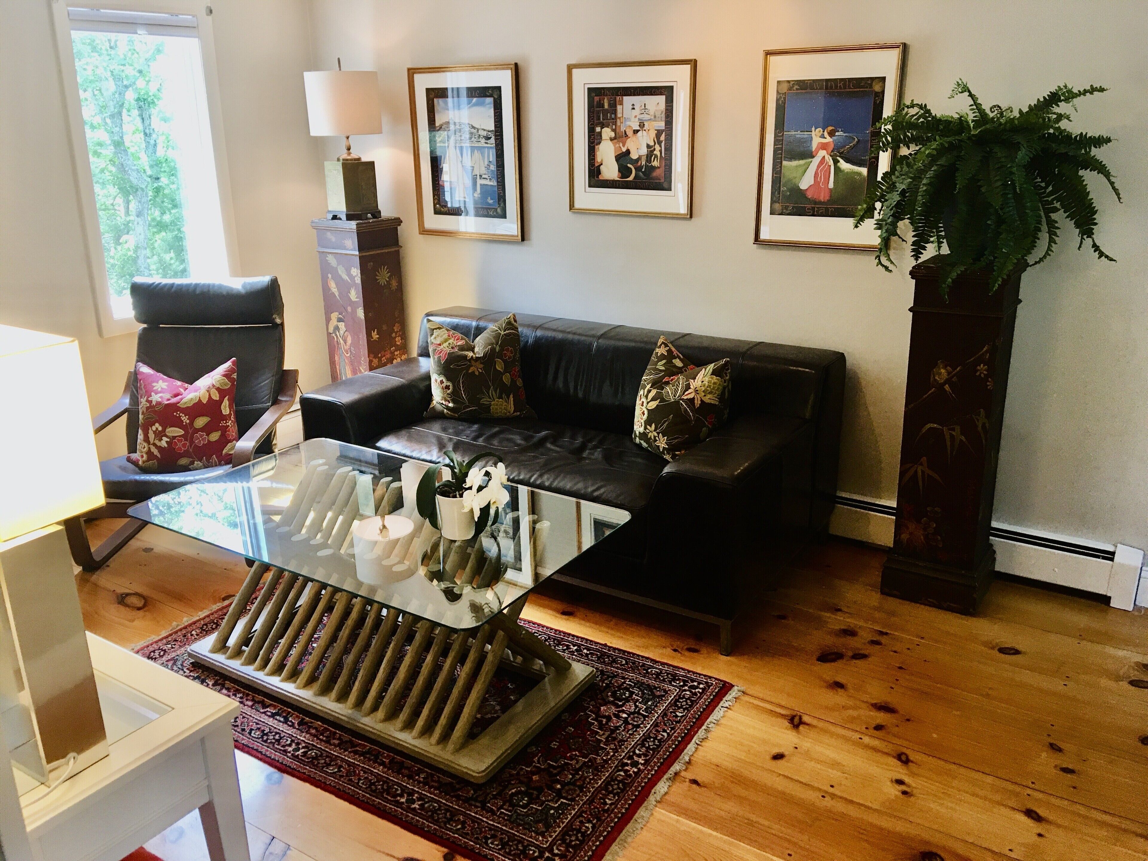 Private suite upstairs: bedroom, office, TV room, bathroom & a large deck.