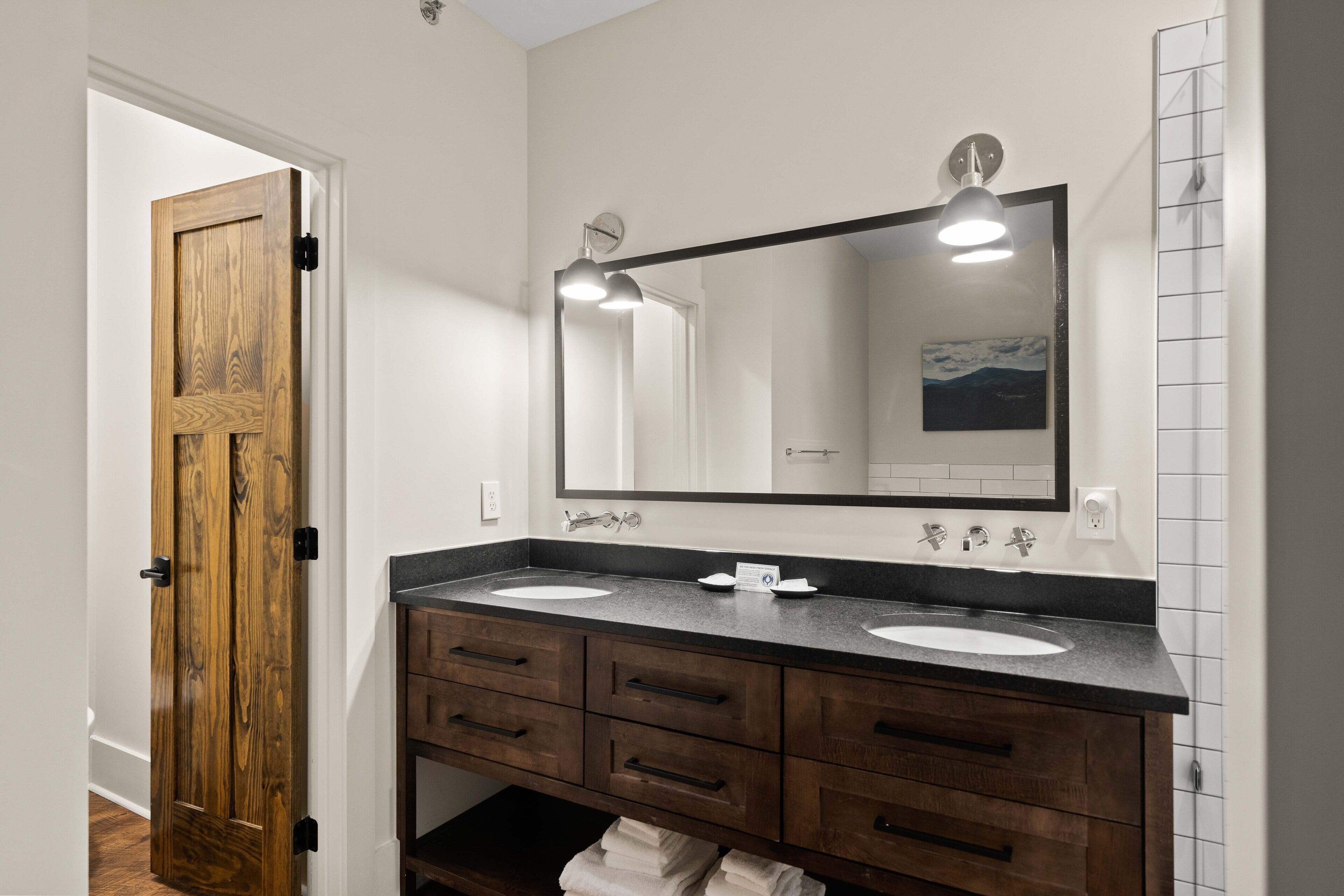 room | bathroom | separate bathtub and shower, hair dryer, towels