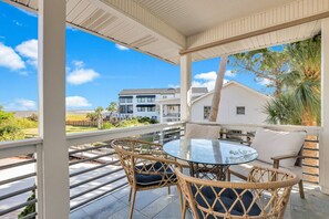 Outdoor dining - Beachfront Home w Private Pool & Picturesque Views (Tybee Island)