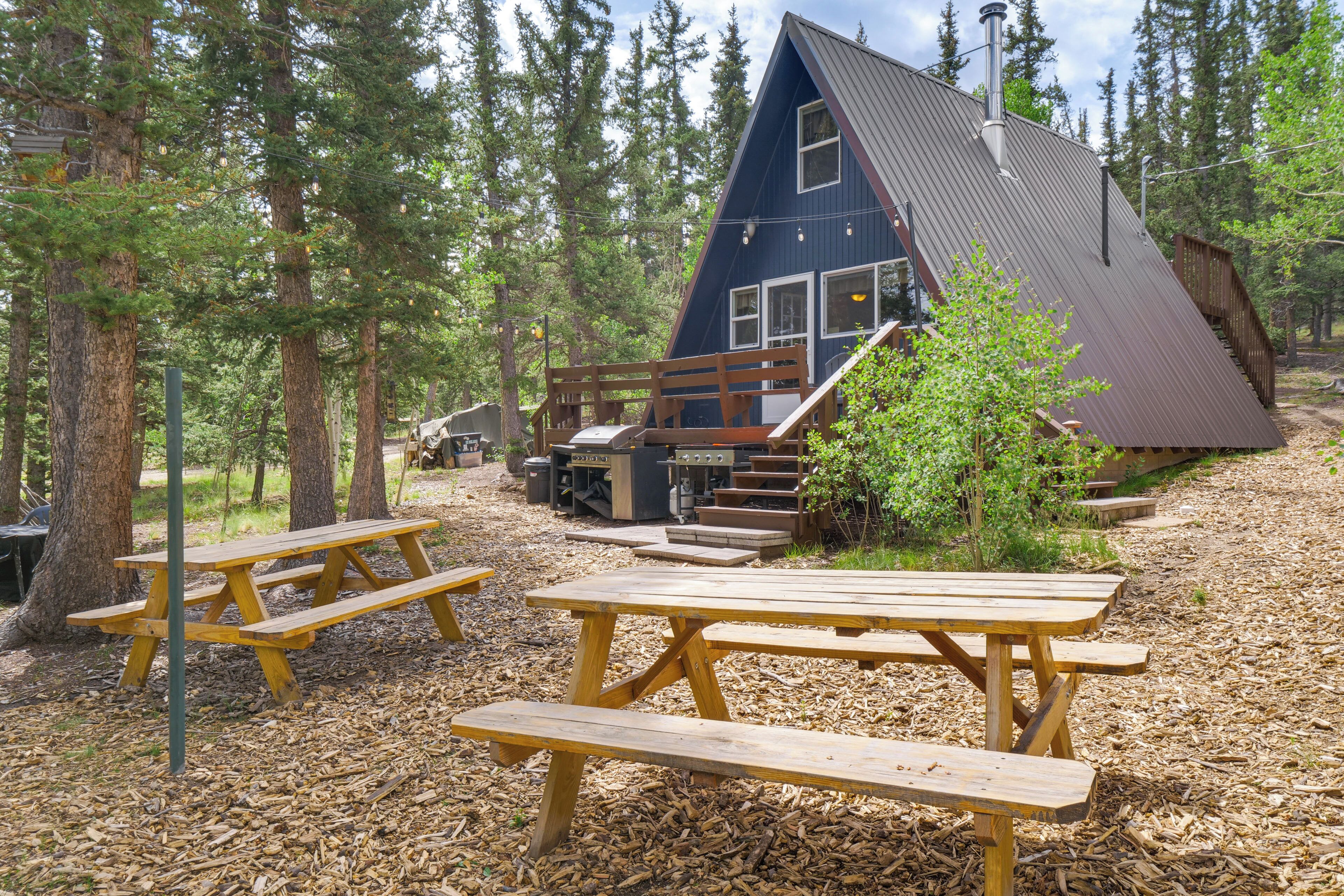 Sunny ‘Muddy Moose’ Cabin w/ Fire Pit & Mtn Views!