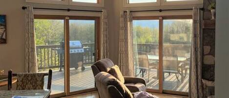 Televisión y chimenea