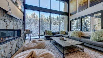 Smart TV, fireplace, ping pong, stereo