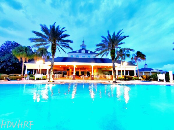 Outdoor pool, a heated pool