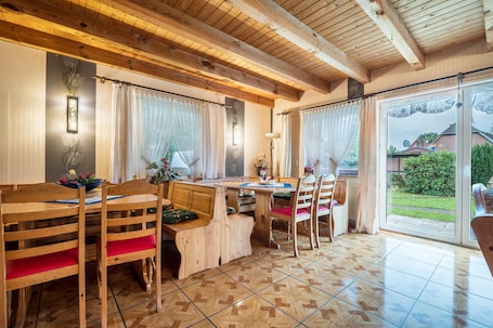 Dining. The Large Guest House with Pool, Wi-Fi and Garden; (Pet Friendly)
